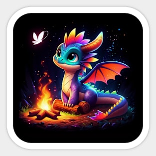 Rufie the Dragon - Outdoor Camping #35 Sticker